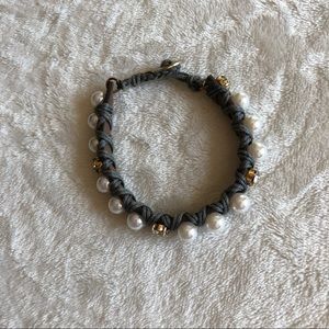 3/$30💚Rhinestone and pearl braid bracelet jewellery